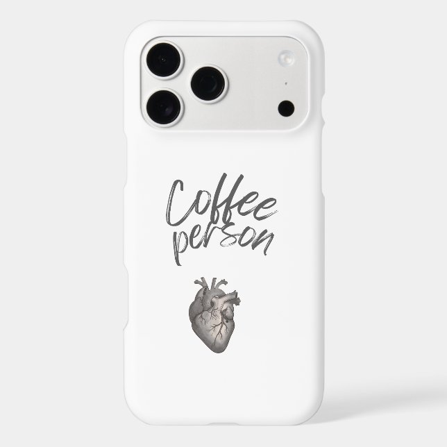 Minimalist Coffee Person Typography Tough Case" (Back)