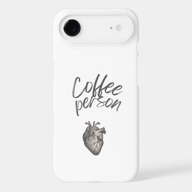 Minimalist Coffee Person Typography Tough Case" (Back)