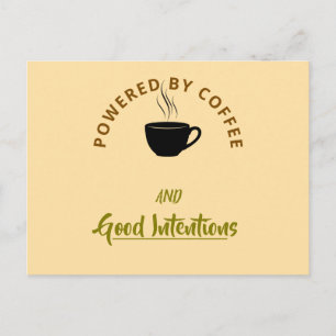 Minimalist Coffee Quote Postcard   Funny Good Inte