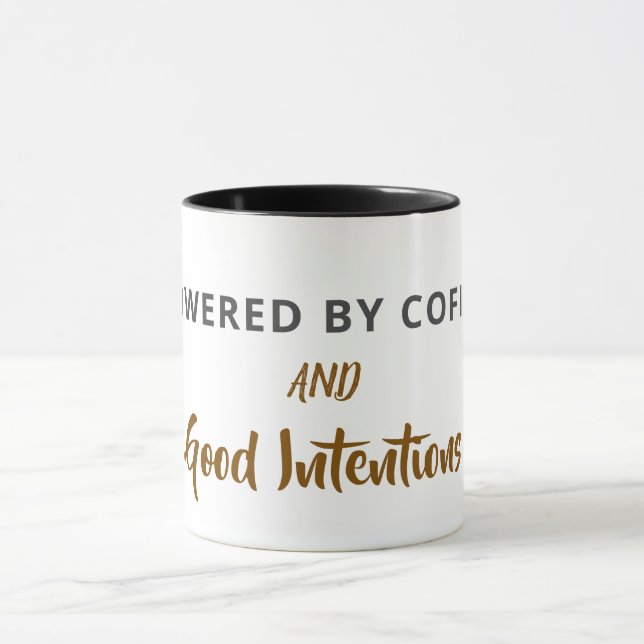 Minimalist Coffee Quote Postcard | Funny Good Inte Mug (Center)