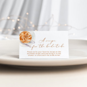  Minimalist coffee Recipe for the bride to be Enclosure Card