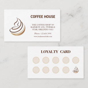 Minimalist Coffee Shop Loyalty Card