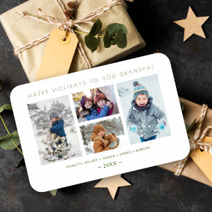 Minimalist Collage 4 Multi Photo Family Keepsake Magnet