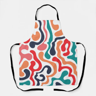 Minimalist colorful abstract apron
