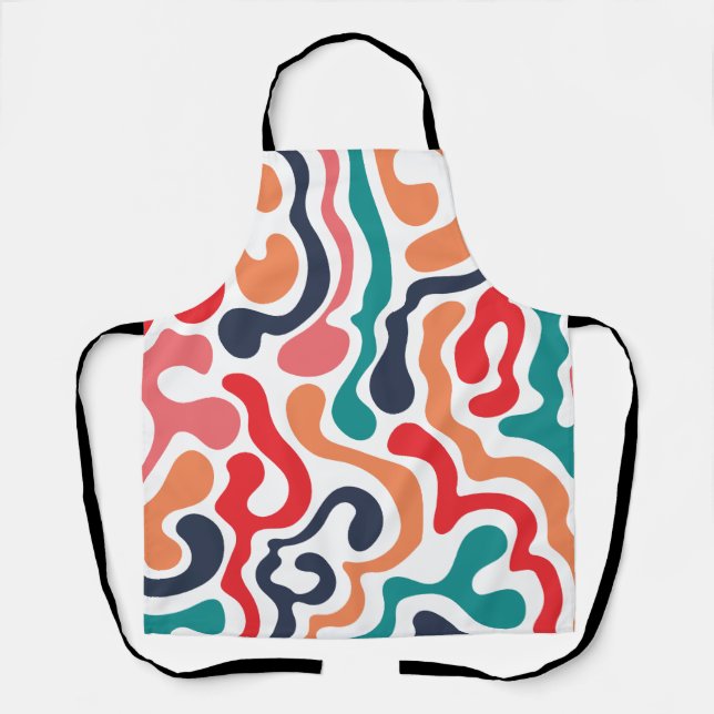 Minimalist colorful abstract apron (Front)