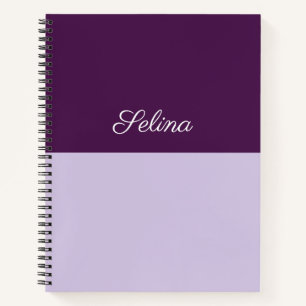 Minimalist Colour Block Monogram Custom Name Notebook