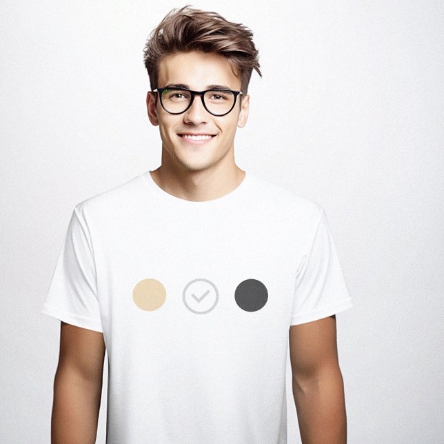 Minimalist Colour Graphic Clever White T-Shirt (Minimalist Color Graphic Clever White T-Shirt)