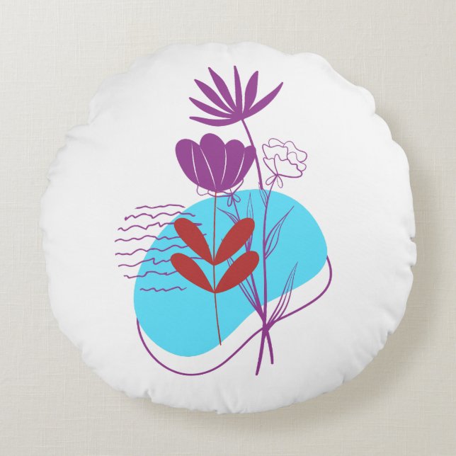 Minimalist Colourful ADV-creators Article-514 Round Cushion (Front)