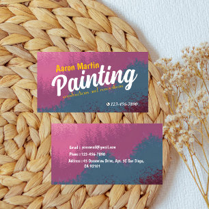Minimalist Colourful Painting Business Card