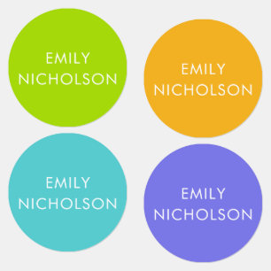 Minimalist Colourful Personalised Name Tag