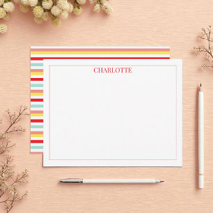 Minimalist Colourful Stripes Classic Chic Card