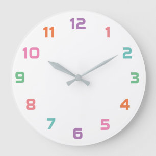 Minimalist Colourful Wall Clock