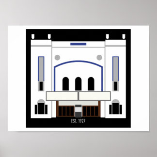 Minimalist Columbia Theatre (Matte Print) Poster
