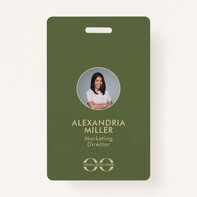 Minimalist Company Employee QR Code Badge ID Badge (Front)