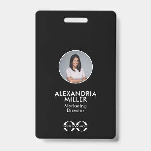 Minimalist Company Employee QR Code Badge ID Badge