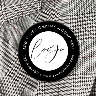 Minimalist Company Logo Corporate Promotional Gift 6 Cm Round Badge