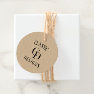 Minimalist Company Logo Kraft Product Tag