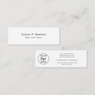 Minimalist Company Logo Mini Business Card