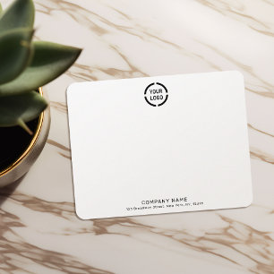 Minimalist company logo personalised Stationery Card