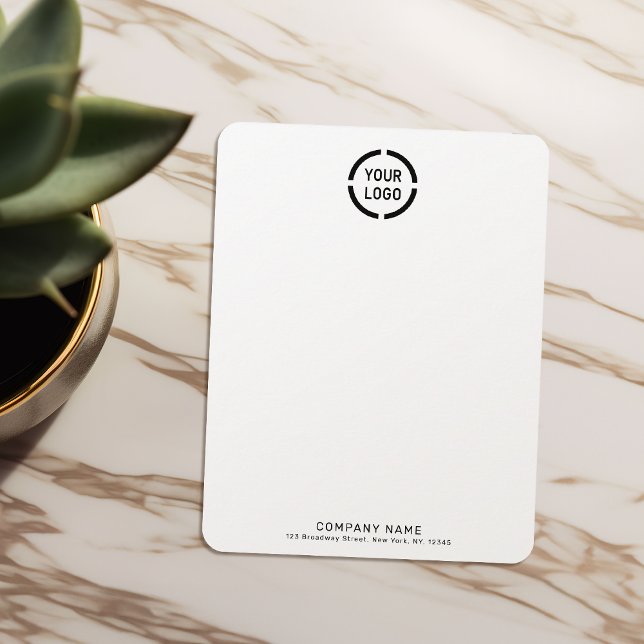 Minimalist company logo personalised Stationery Card (Minimalist company logo personalized Stationery Note Card)