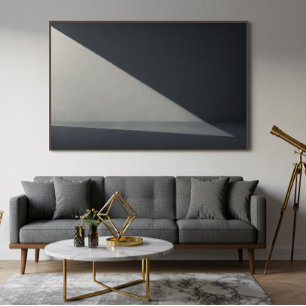 Minimalist Concrete Wall Light and Shadow Photogra Poster