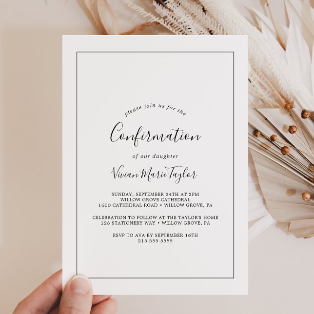 Minimalist Confirmation Invitation (Creator Uploaded)
