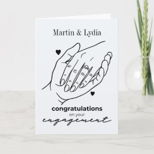 Minimalist Congratulations on your Engagement Card