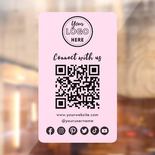 Minimalist Connect With Us Social Media QR Code (Sheet 2)