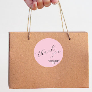 Minimalist Contemporary Business Thank You Classic Round Sticker