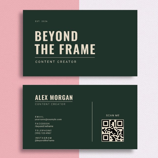 Minimalist Content Creator | Forest Business Card (Creator Uploaded)