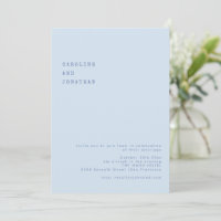 Minimalist Cool Blue Retro Typewriter Font Wedding