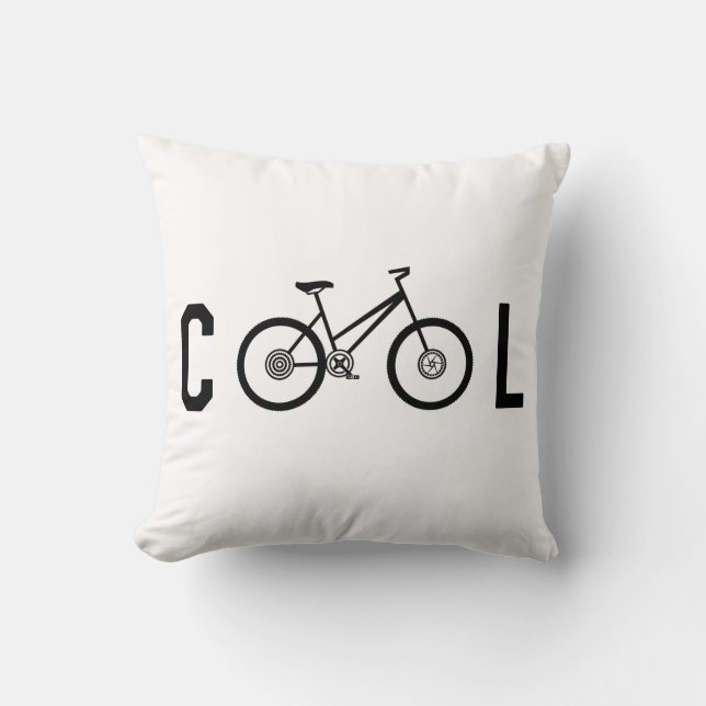 Minimalist Cool Cycling Bicycle Biking Gift Cushion (Front)