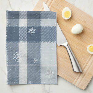 Minimalist Cool Grey Plaid Kitchen Towel – Neutral