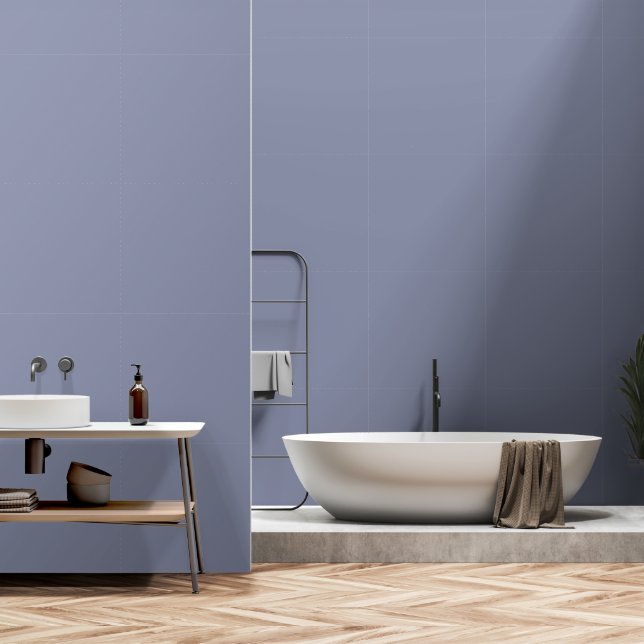 Minimalist cool grey plain solid colour elegant wallpaper (Bathroom)