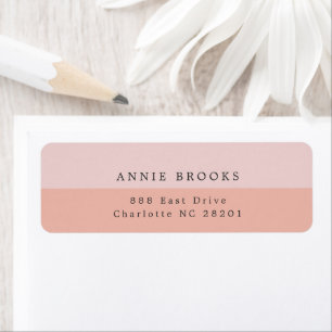 Minimalist Coral Rose Personalised Return Address Label