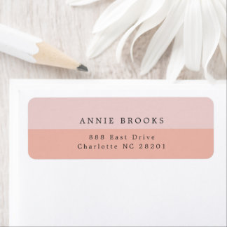 Minimalist Coral Rose Personalized Return Address Return Address Label