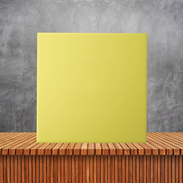 Minimalist Corn Pastel Yellow Solid Colour  Ceramic Tile (Creator Uploaded)