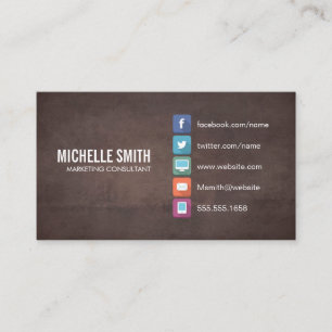 Minimalist Corporate Brown Texture Business Card