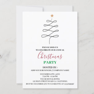 Minimalist Corporate Business Christmas Party Invitation