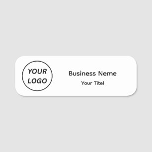 Minimalist Corporate Business Logo Rounded Rectang Name Tag