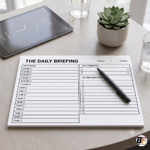 Minimalist Corporate Daily Planner & Schedule Notepad