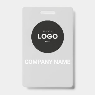 Minimalist Corporate Executive Photo Business Card ID Badge