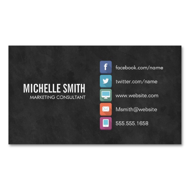 Minimalist Corporate Magnetic Business Card (Front)