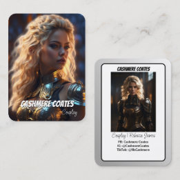 Minimalist Coscards | Cosplay Character Card