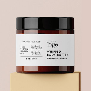 Minimalist Cosmetic Jar Wrapper Waterproof Label