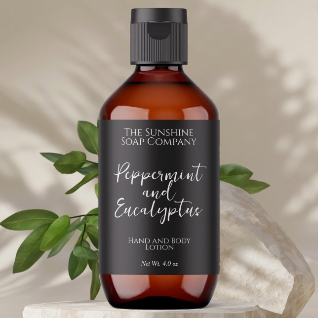 Minimalist Cosmetics Bottle or Jar Label - Black (Creator Uploaded)