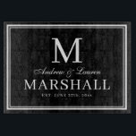 Minimalist Couples Names Typography Wedding Gift Cutting Board<br><div class="desc">Modern minimalist personalised black and white cutting board with the couples first names in a calligraphy script,  last name monogram,  full last name,  and wedding date available in customisable templates.  A cute country barbecue themed gift to help celebrate a summer wedding cookout.</div>