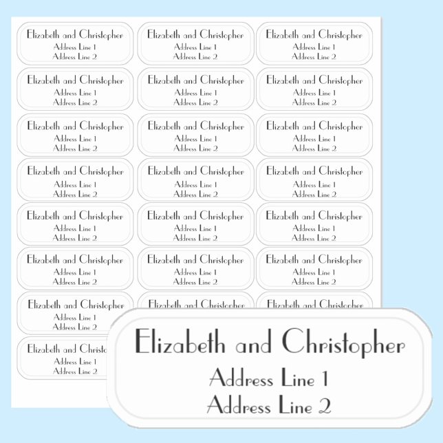 Minimalist Couples Return Address Transparent  (Creator Uploaded)