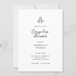 Minimalist Couples Shower Invitation