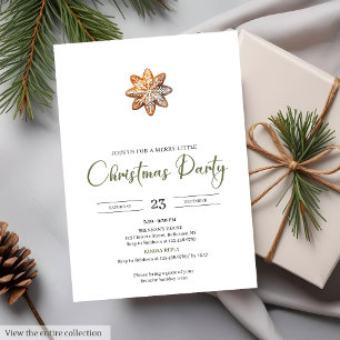 Minimalist Cozy Neutral Earthy Rustic Holiday Xmas Invitation